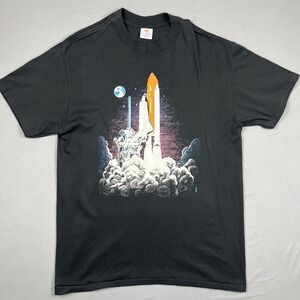 Vintage Sunshine Apparel Kennedy Center Launch NASA Single Stitch Size XL Black